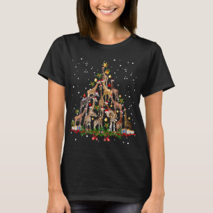 Funny Giraffe Weihnachtsbaumdekor Niedlich T-Shirt