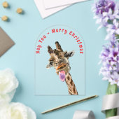 Funny Giraffe Weihnachtskarte - Benutzerdefinierte Acryleinladungen (Insitu (Hochzeit))