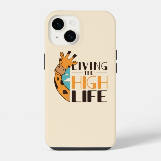 Funny Giraffe Zitat iPhone Hülle (Rückseite)