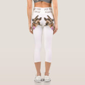Funny Giraffe Zunge Out Playful Wink - Hinzufügen  Capri Leggings (Rückseite)