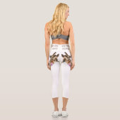 Funny Giraffe Zunge Out Playful Wink - Hinzufügen  Capri Leggings (Rückseite)