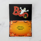 Funny Giraffen & Spider Halloween Card Karte (Innenseite)