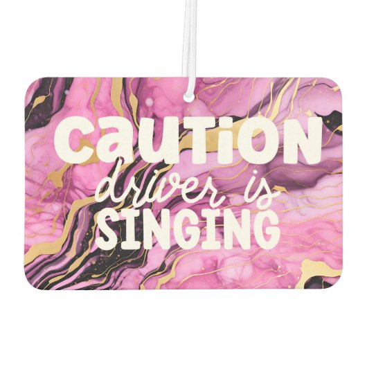 Funny Girl Achtsame Fahrer Marmorrosa Auto Autolufterfrischer (Rückseite)