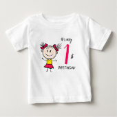 Funny Girl Baby T-shirt (Vorderseite)