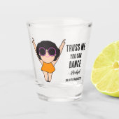 Funny Girl Dancing Happy - Shotglas Schnapsglas (Vorderseite)