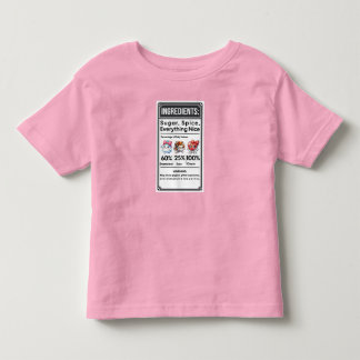 Funny Girl Ingredients Label Einfaches Halloween Kleinkind T-shirt