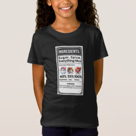 Funny Girl Ingredients Label Einfaches Halloween T-Shirt