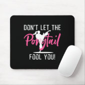 Funny Girl Karate Design Kinder Kickboxing Mousepad (Mit Mouse)