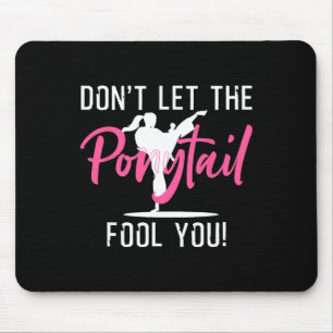 Funny Girl Karate Design Kinder Kickboxing Mousepad