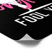 Funny Girl Karate Design Kinder Kickboxing Poster (Ecke)