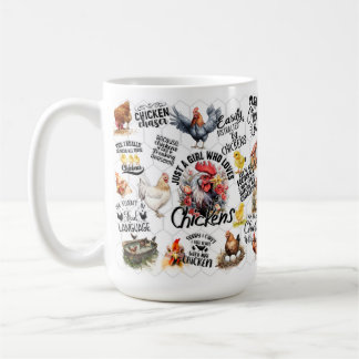 Funny Girl Lieben Tasse Hühner, Hühnerlover Gesche