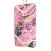 Funny Girl Quotes Open Door Pink Car Autolufterfrischer (Links)