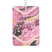 Funny Girl Quotes Open Door Pink Car Autolufterfrischer (Rückseite)