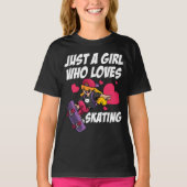 Funny Girl Skateboard Geschenk für Kinder Frauen C T-Shirt (Vorderseite)