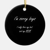 Funny Girl Sprichwort Daughter Daddy Keramik Ornament (Vorne)