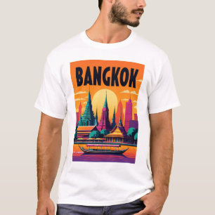 Funny Girl Vintag Post Card Bangkok T-Shirt