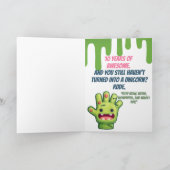 Funny Girl Zombie Birthday Karte (Innenseite)