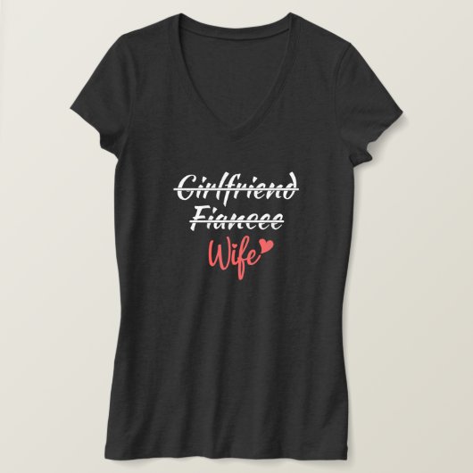 Funny Girlfriend Fiancee Ehefrau, Coole Flitterwoc T-Shirt (Design vorne)