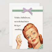 Funny Girlfriend Freundschafts-Grußkarte (Vorne/Hinten)