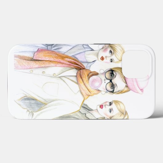 Funny Girls iPhone 13 Fall Case-Mate iPhone Hülle (Rückseite (Horizontal))