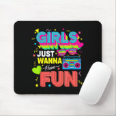 Funny Girls Just W Have Fun Awesome 70's 80's 90's Mousepad (Mit Mouse)