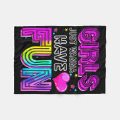 Funny Girls just Wanna Spaß haben Phantastischen 7 Fleecedecke (Vorderseite (Horizontal))