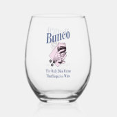 Funny Girls Night Wine Club Weinglas Ohne Stiel (Rückseite)