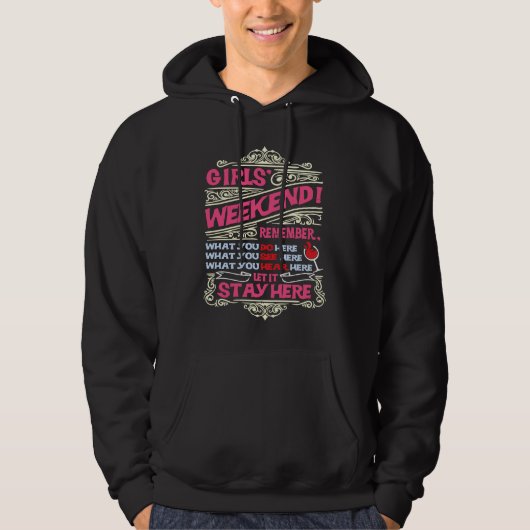 Funny Girls weekend Trip Getaway Vacation Hoodie (Vorderseite)