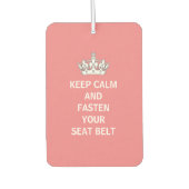 Funny Girly Behielt Calm Pink Autofahren Spaß Autolufterfrischer (Vorderseite)