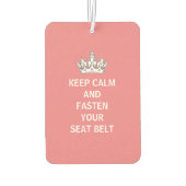 Funny Girly Behielt Calm Pink Autofahren Spaß Autolufterfrischer (Rückseite)