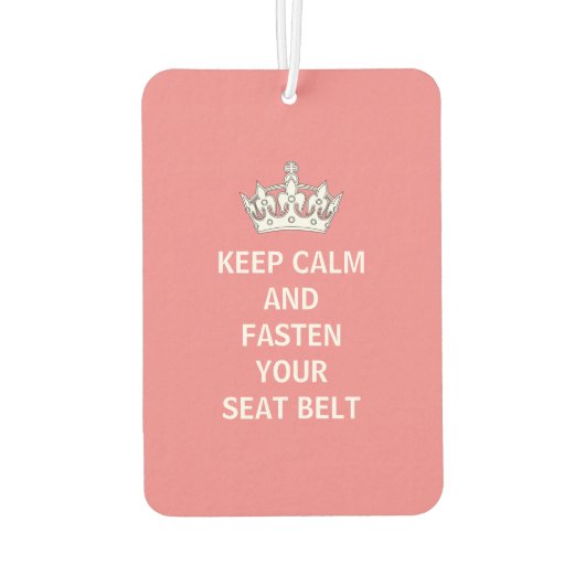 Funny Girly Behielt Calm Pink Autofahren Spaß Autolufterfrischer (Rückseite)