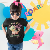 Funny Girly Dinosaurs Girls Liebe Dinos Too Shirt