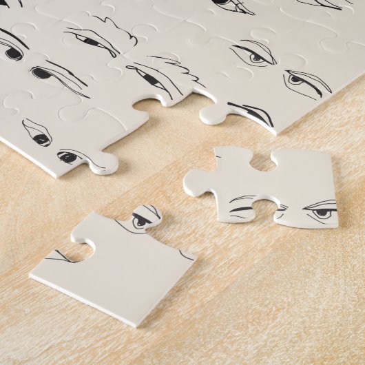 Funny Girly Eyes Zeichnend Puzzle (Seite)