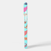 Funny Girly farbenfrohe Aztec Patterns Mustaches Case-Mate iPhone Hülle (Rückseite / Links)