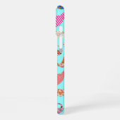 Funny Girly farbenfrohe Aztec Patterns Mustaches iPhone Hülle (Linke Seite)