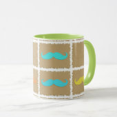 Funny Girly Mustache 2 Tasse (VorderseiteRechts)