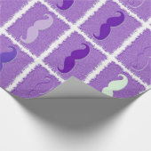 Funny Girly Mustache 4 Geschenkpapier (Ecke)