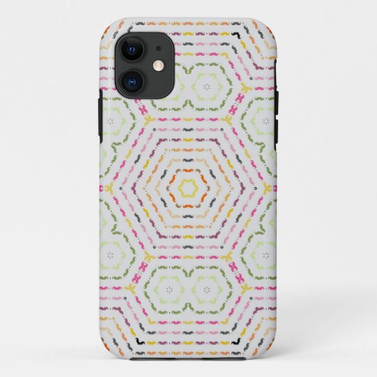 Funny Girly Mustache Case-Mate iPhone Hülle (Rückseite)