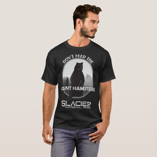 Funny Glacier Nationalpark Grizzly Brown Bear T-Shirt (Vorne ganz)
