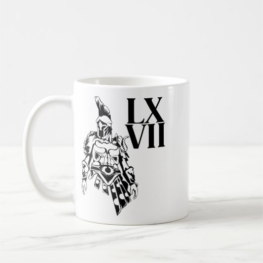Funny Gladiator 67 Meme Roman Numerals Lxvii Viral Kaffeetasse (Links)