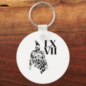 Funny Gladiator 67 Meme Roman Numerals Lxvii Viral Schlüsselanhänger (Vorderseite)