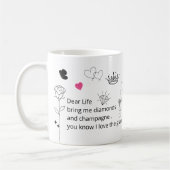 Funny Glam Quote Mug Kaffeetasse (Links)