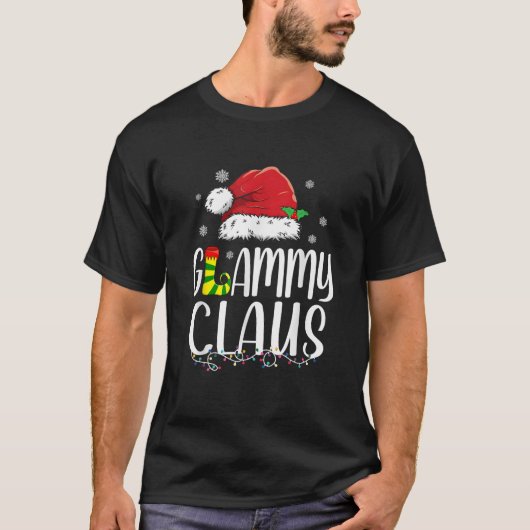 Funny Glammy Claus Weihnachten 2023 Familien Weihn T-Shirt (Vorderseite)