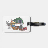 Funny Glamping Cartoon Luxus Camping Gepäckanhänger (Rückseite horizontal)