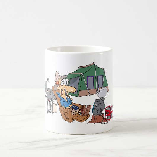 Funny Glamping Cartoon Luxus Camping Kaffeetasse