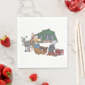 Funny Glamping Cartoon Luxus Camping Serviette (Beispiel)