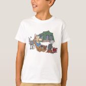 Funny Glamping Cartoon Luxus Camping T-Shirt (Vorderseite)