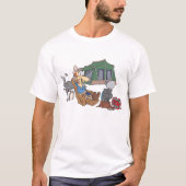 Funny Glamping Cartoon Luxus Camping T-Shirt (Vorderseite)