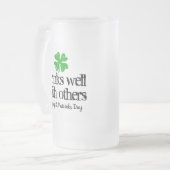 Funny glass Bier Tasse für St Patrick's Day (Vorderseite Links)