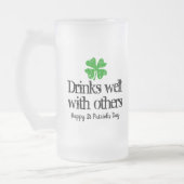 Funny glass Bier Tasse für St Patrick's Day (Links)